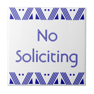 Deco No Soliciting Tile Tegeltje