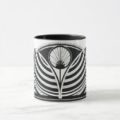 Deco Noir Geometry Mok (Midden)
