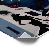 Déco numérique vintage bleu et blanc (Coin)