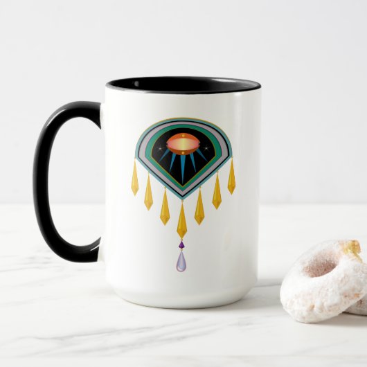 Déco Oeuf Spatial Mug 15oz. (Avec donut)