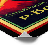 Deco "P. Boutet" Champagne Poster (Hoek)