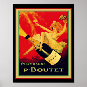 Deco "P. Boutet" Champagne Poster