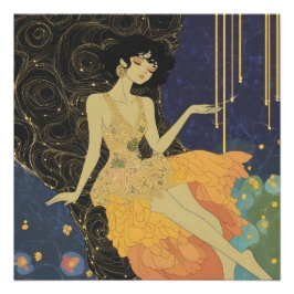 Deco Party Girl Perfect Poster