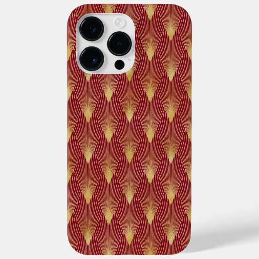 DECO-PATTERS VAN RED & GOLD ART Case-Mate iPhone CASE (Achterkant)
