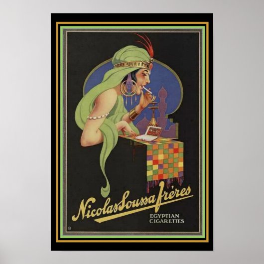 Déco Poster publicitaire égyptienne de cigarettes  (Devant)