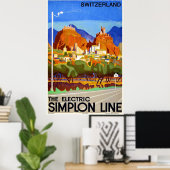  deco-reisposter Zwitsers Sion Valais Poster (Thuiskantoor)
