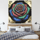 Deco Rose Canvas Afdruk (Insitu (Slaapkamer))