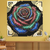 Deco Rose Canvas Afdruk (Insitu (Woonkamer))