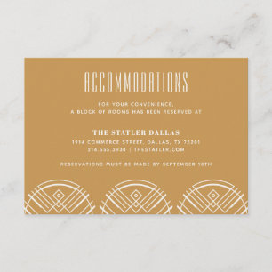 Deco Scallops Trouw Accommodatiekaart - Tan Informatiekaartje