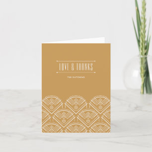 Deco Scallops Wedding Hartelijk dank - Tan Bedankkaart