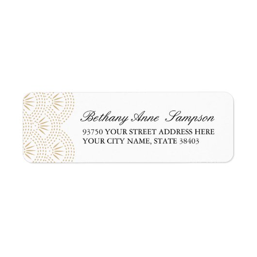 Déco Seigaiha Adresse de retour Étiquettes (Devant)