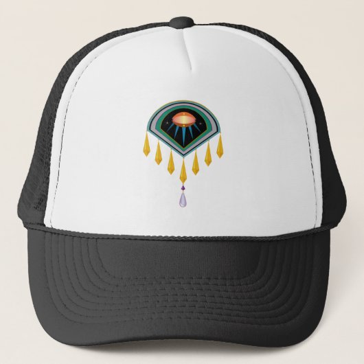 Deco Space Egg Trucker Hat (12 kleuren) Pet (Voorkant)