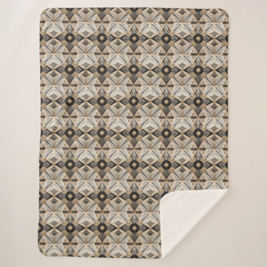 Deco Star Elegance Sherpa Deken (Voorkant)