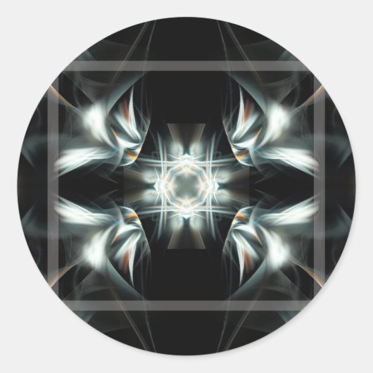 Deco Star Ronde Sticker (Voorkant)