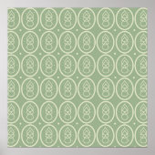 deco Stijl Poster Groen/Ecru (Voorkant)