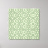 deco Style Green/ Ecru Canvas afdrukken (Voorkant)