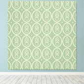 deco Style Green/ Ecru Canvas afdrukken (Insitu (Houten vloer))