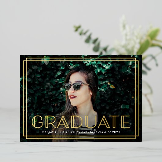 Déco superposition d'huile | Faire-part d'obtentio (Debout devant)