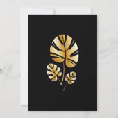 Deco Tropical Leaf Gold Boho Lijst 40e verjaardag Kaart (Achterkant)