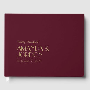 Déco type or   Livre d'invité Mariage de Bourgogne