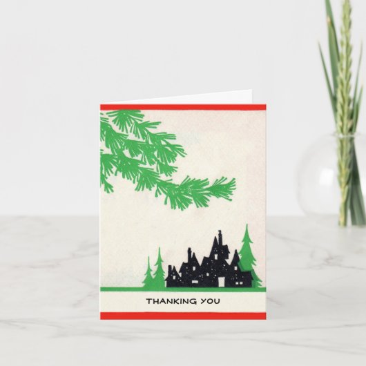 Deco vakantie dank u wenskaart bedankkaart (Voorkant)