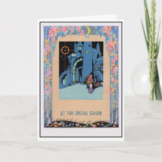 Déco vintage 3 Rois letterpress carte de Noël (Devant)