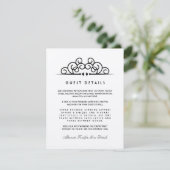 Deco Vourish Wedding Guest Information Informatiekaartje (Staand voorkant)