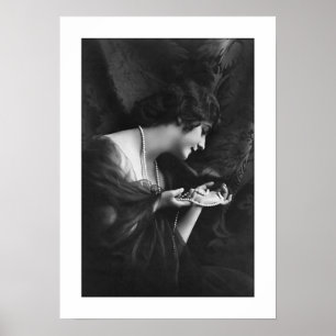 deco zwarte en witte  draperkorrels poster