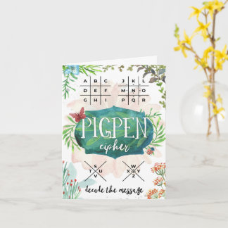 Decodeer uw bericht met de Pigpen-code Kaart