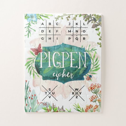 Decodeer uw bericht met de Pigpen-code Legpuzzel (Verticaal)