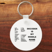 Decoder is mijn middelste naam (morse code) sleutelhanger (Voorkant)