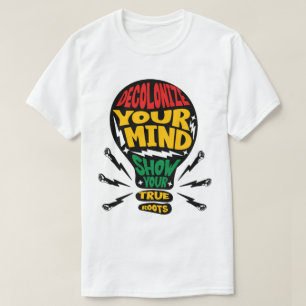 Decoloniseer je geest Afrocentrische vormgeving T-shirt