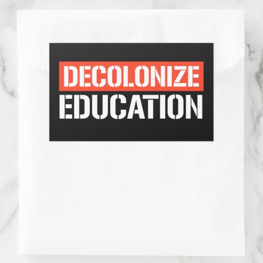 Décoloniser l'éducation Sticker rectangulaire (Sac)