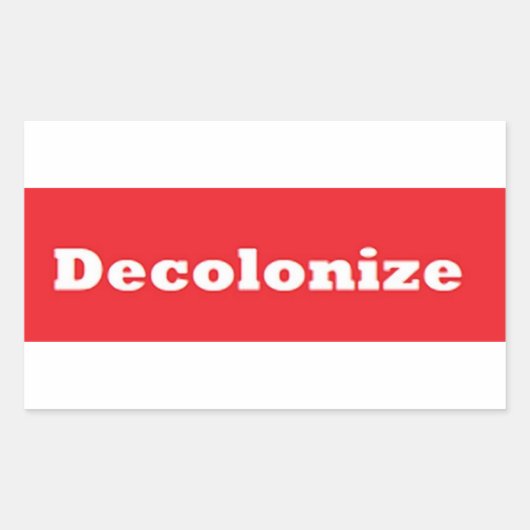 Decolonize Rechthoekige Sticker (Voorkant)
