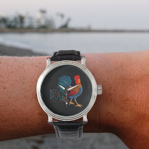 DeColores Cursillo Colorful Rooster Horloge