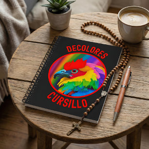DeColores Cursillo Kleurrijke Haan Levendige Regen Notitieboek