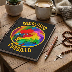 DeColores Cursillo Kleurrijke Haan Levendige Regen Notitieboek