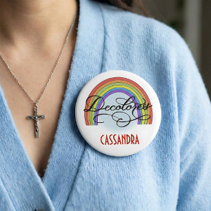 DeColores Cursillo Regenboog Geloof Religie Ronde Button 4,0 Cm