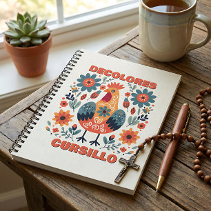 DeColores Cursillo Rooster Bloemrijke Volkskunst O Notitieboek