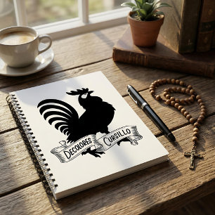 DeColores Cursillo Rooster Silhouet met Banner Notitieboek