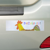 DeColores Rooster Bumpersticker (Op auto)