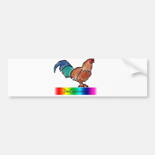 DeColores Rooster Bumpersticker (Voorkant)