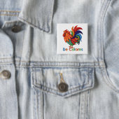 DeColores Rooster Gallo Button (In situ)
