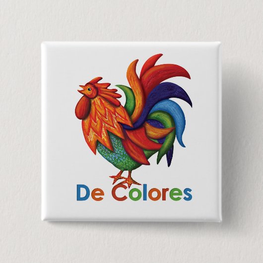 DeColores Rooster Gallo Button (Voorkant)