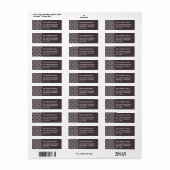 Decomoor brown interlocking cirkeladres etiket (Full Sheet)