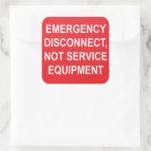 Déconnexion d'urgence, et non des Étiquettes d'équ (Sac)