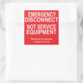 Déconnexion d'urgence, et non Étiquette d'équipeme (Sac)