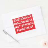 Déconnexion d'urgence, et non Étiquette d'équipeme (Enveloppe)