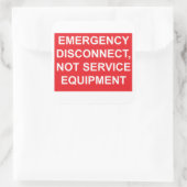 Déconnexion d'urgence, et non Étiquette d'équipeme (Sac)