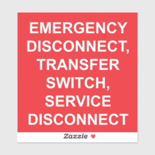 Déconnexion d'urgence, Étiquette du commutateur de